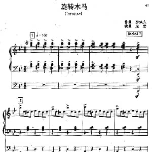 电子琴谱 | 旋转木马 双排键电子琴 庞渤 编曲