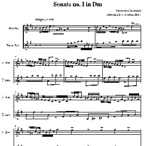 萨克斯谱 | Sonata no. I in Dm 二重奏
