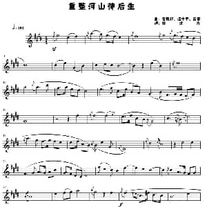 萨克斯谱 | 重整河山待后生