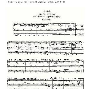 Fugue in C Minor on a Theme of Legrenzi: Variant BWV 574a 管风琴谱 ohann Sebastian Bach 德 约翰 塞巴斯蒂安 巴赫