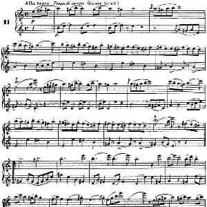 长笛曲谱 | 柯勒40首长笛提高练习曲OP.55 二重奏 NO.11 Kohler 柯勒