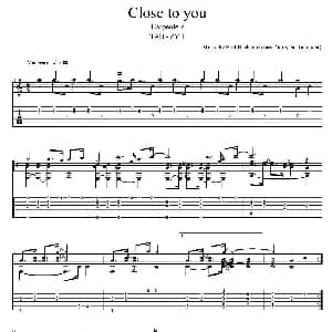 Close to you Carpenters 吉他谱