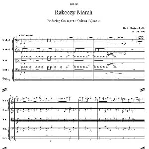 小提琴谱 | Rakoczy March 弦乐合奏