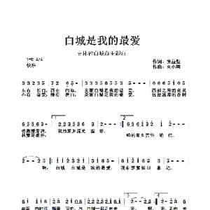 白城是我的最爱_歌谱投稿_词曲:张益魁 刘小明
