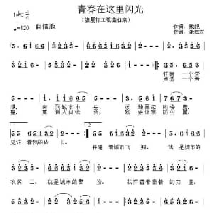 青春在这里闪光_通俗唱法乐谱_词曲:戴靓 张建东