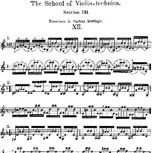 小提琴谱 | 史拉迪克小提琴技术练习 第3册 Ⅻ