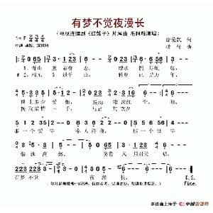 有梦不觉夜漫长_歌谱投稿_词曲:徐荣凯 捞仔