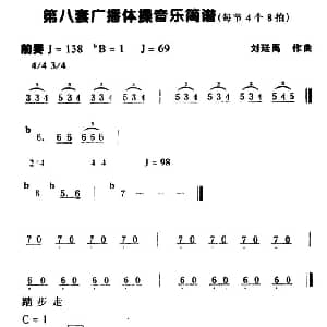 第八套广播体操音乐 每节4个8拍 刘廷禹