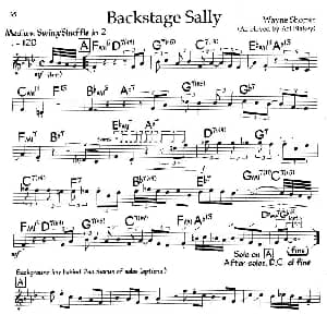 Backstage Sally 钢琴谱