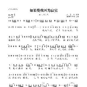 如果爱我因为寂寞_歌曲简谱_词曲:王贺祺 王贺祺