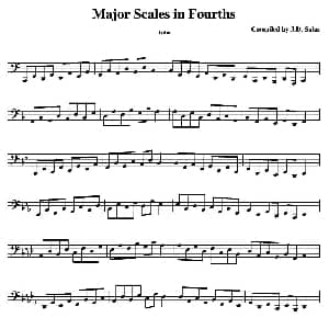 Major Scales in 4ths Tuba 大号练习教材选曲