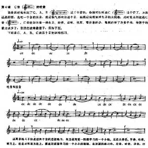 长笛曲谱 | 长笛练习曲100课之第4课 C音的吹奏