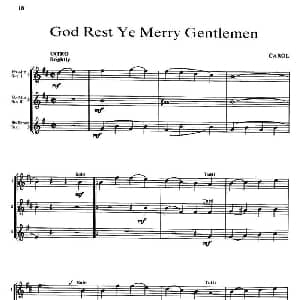 萨克斯谱 | God Rest Ye Merry Gentlemen 三重奏