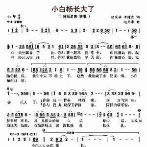 小白杨长大了_歌曲简谱_词曲:胡风华 崔增录 赵天华