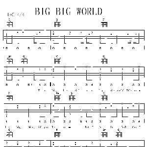 Big Big World 吉他谱 Emilia