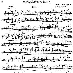 大提琴高级练习曲40首 No.15 戴维 波帕尔
