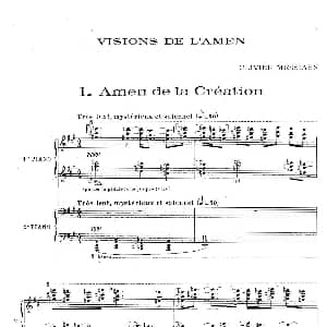 Visions de l'Amen 钢琴谱 奥利维埃 梅西安
