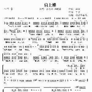肩上蝶_歌谱投稿_词曲:孙滨 丁于