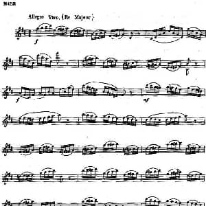 长笛曲谱 | 长笛练习曲100课之第42课 一拍四个音 大二度与小二度