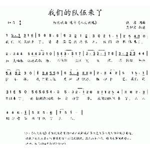 八大歌选:我们的队伍来了_歌曲简谱_词曲:佚名 佚名
