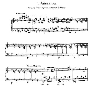 Six Pieces on Spanish Folksongs H.125 钢琴谱 恩里克 格拉那多斯 Enrique Granados