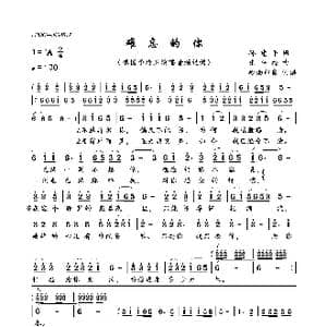 难忘的你_歌曲简谱_词曲:孙建平 张平福