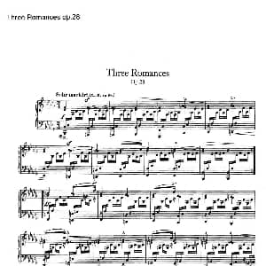 3 Romances Op.28 钢琴谱 罗伯特 舒曼