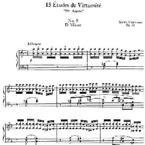 15 Etudes de Virtuosité Op.72 No.9 钢琴谱 莫什科夫斯基