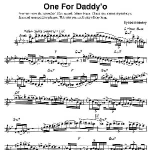 萨克斯谱 | One For Daddy'o