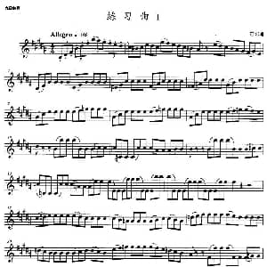 小号考级九级 练习曲 1