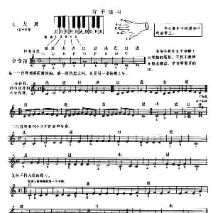 手风琴谱 | 手风琴右手练习