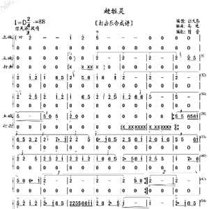 赶牲灵_歌曲简谱_词曲:陕北民歌 编创:张天恩。编曲:马迪。:陈普