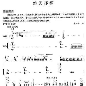 二胡谱 | 楚天抒怀 扬琴伴奏谱 李坚雄