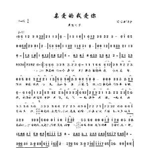亲爱的我爱你_歌曲简谱_词曲:冯志泽 冯志泽