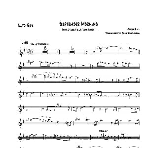 萨克斯谱 | September Morning 中音萨克斯