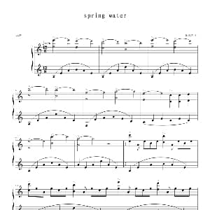 spring water 钢琴谱 班得瑞