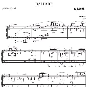 Ballade No.1 钢琴谱