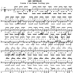 Led Zeppelin Since I've been loving you 爵士鼓谱
