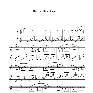 Music Box Dancer 钢琴谱