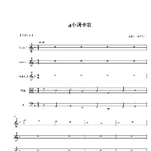 小提琴谱 | d小调卡农 弦乐五重奏