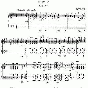 幽默曲 钢琴谱 柴可夫斯基