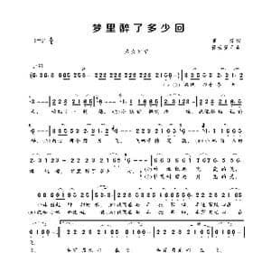 梦里醉了多少回_歌曲简谱_词曲:惊雷 轻云望月