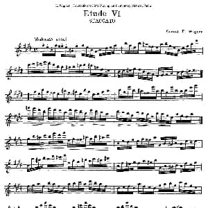 长笛曲谱 | 长笛演奏基础教程练习 Etude 6 E Wagner E 韦格