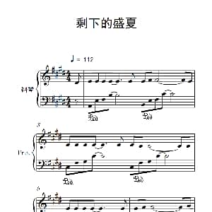 剩下的盛夏 钢琴谱