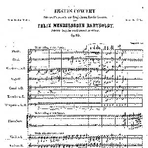 Piano Concerto No.1 in g Minor Op.25 钢琴谱 门德尔松