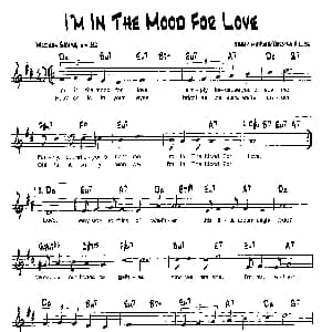 I'M IN THE MOOD FOR LOVE 降B爵士乐谱