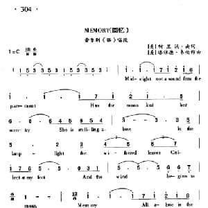 Memory_外国歌谱_词曲:TREVOR NUNN after T.S.ELIOT ANDREW LLOYD WEBBER