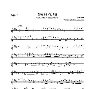 萨克斯谱 | Come As You Are B FLAT 次中音萨克斯