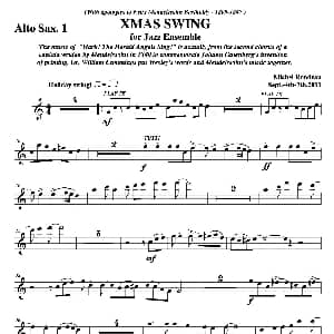 萨克斯谱 | XMAS SWING 第一中音萨克斯分谱