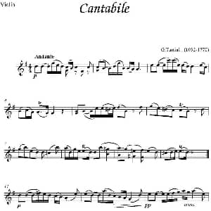 小提琴谱 | Cantabile G.Tartini